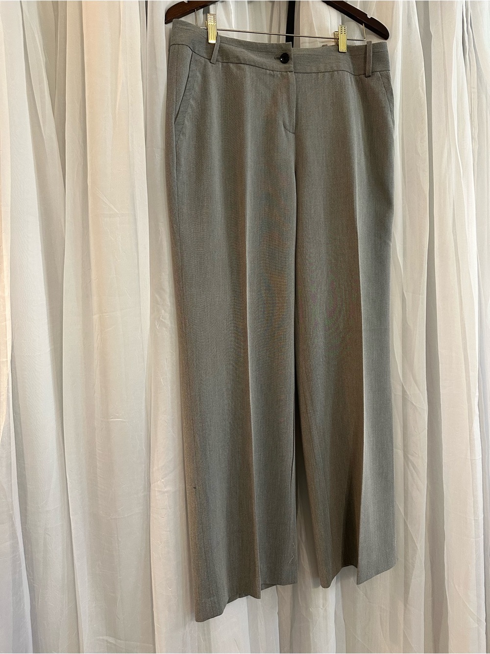 Josephine Chaus Gray Dress Pants - Classic Straight Leg with side pockets